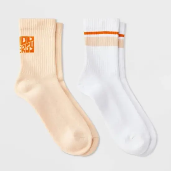 Women's Icon Cushioned Ribbed 2pk Mid Crew Socks - 4-10 image {5}