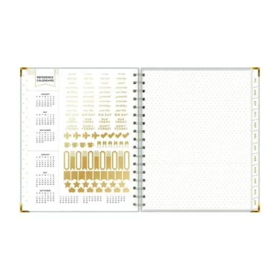 Day Designer 7"x9" 2025-2026 Weekly/Monthly Wirebound Planner Hardcover Hampton Sage Bookcloth image {6}