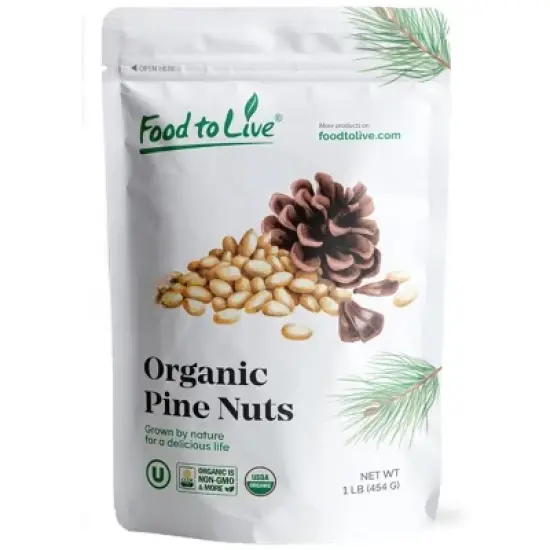 Organic Dry Roasted Pine Nuts with Himalayan Salt - by Food to Live image {9}