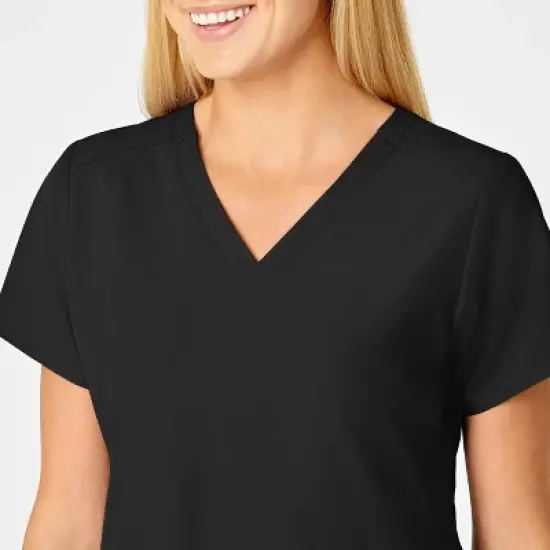 Wink W123 Women's Flex Back Stylized V-Neck Scrub Top image {3}