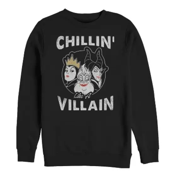 Men's Disney Princesses Chillin' Like a Villain Frame Sweatshirt image {2}