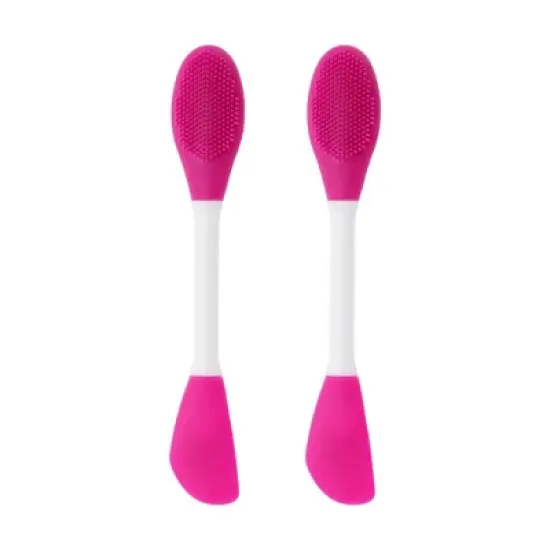 Unique Bargains Soft Knife-shaped Facial Mask Brush 2 Pcs image {7}