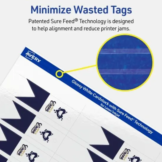 Avery Banner Rectangle Flag Tags, 1" x 3", Glossy White, 400 Total image {6}