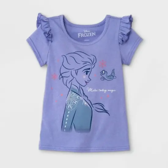 Toddler Girls' 4pc Disney Frozen Top and Bottom Set - Blue image {3}