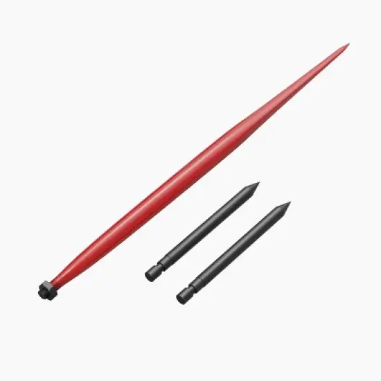 Hay Spear, Bale Spear - 49'' Heavy Duty 4500 Lbs Capacity, Quick Attach with Hex Nut & Sleeve for Tractors, Loaders image {8}
