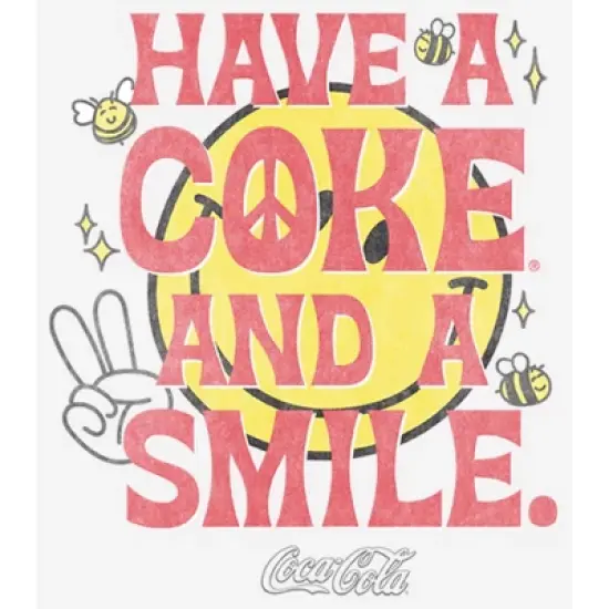 Women's Coca Cola Unity Have a Coke and a Smile Peace T-Shirt image {1}