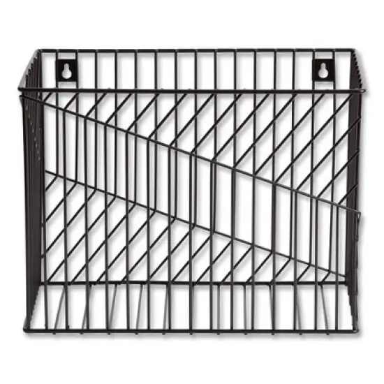 U Brands Vena Hanging File Basket, Letter Size, 6.85" Long, Black image {1}