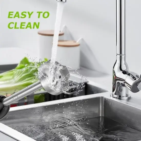 Bonsenkitchen Immersion Stainless Steel Handheld Blender with Egg Whisk, 20-Speed & Turbo Mode (500W output) for Soup, Smoothie, Puree, Baby Food image {5}