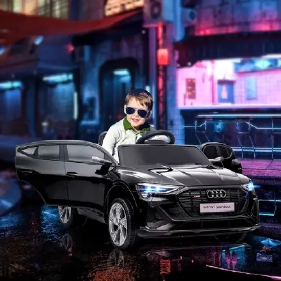 Aosom 12V Kids Electric Ride On Audi Sports Car, Battery Powered Toy w/ Parent Remote Control, Lights, Music, and Horn, for 3-5 Years Old image {1}