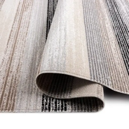 7'9" x 10'2" New York Patio Sofia Estelle Indoor/Outdoor Rug Gray/Mustard - Nicole Miller image {5}