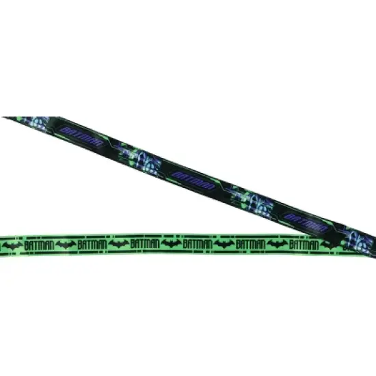 DC Comics Batman Lanyard Futuristic Tech Breakaway ID Name Badge Holder Neck Strap with 1 1/2" Rubber Charm Multicolored image {3}