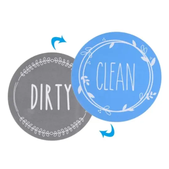 Unique Bargains Dishwasher Clean Dirty Sign Magnetic Reversible Indicator Magnet image {3}