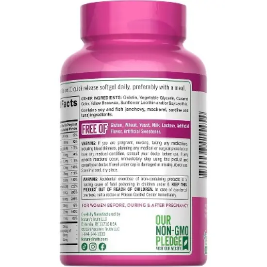 Nature's Truth Prenatal Vitamin with DHA | 120 Softgels image {6}