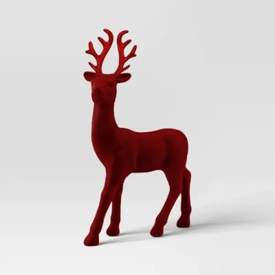 12" Christmas Flocked Standing Deer Decor - Wondershop&trade; image {3}