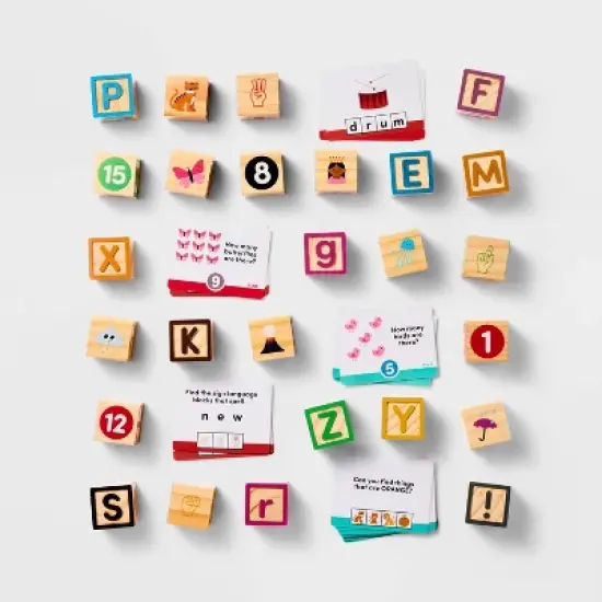 Wooden Blocks Activity - Gigglescape&trade;: Educational Letter Blocks, Storage Box, 78 Pieces, Ages 3+ image {2}