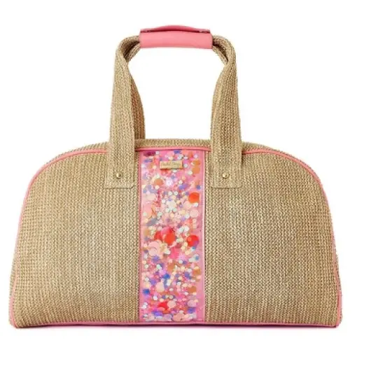 Packed Party Woven Weekender Duffle Bag, Cute Overnight Travel Luggage for Women, Great for Ladies at the Gym, Airlines, Travel, Hospital Visits and image {7}