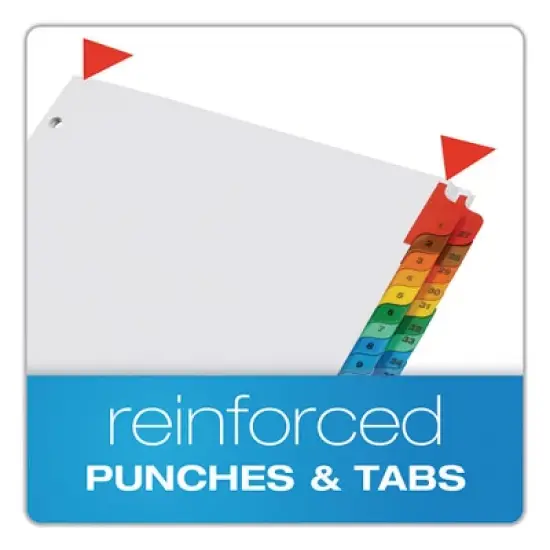 Cardinal OneStep Printable Table of Contents and Dividers - Double Column, 52-Tab, 1 to 52, 11 x 8.5, White, 1 Set image {2}