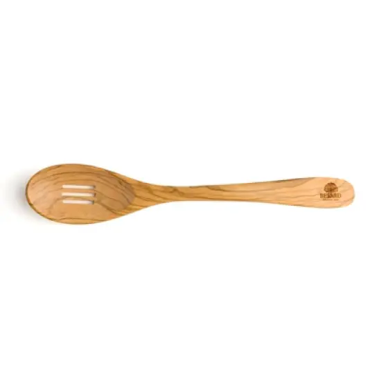 Berard Handcrafted Olive Wood 12 Inch Slotted Spoon image {4}