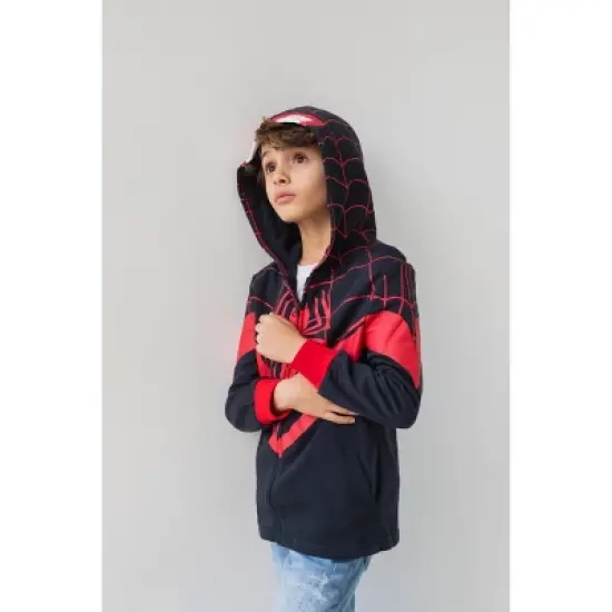 Marvel Spider-Man,Spider-Verse Fleece Zip Up Hoodie Toddler image {5}