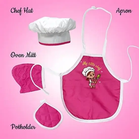The New York Doll Collection Kids Baking Set with Apron image {1}