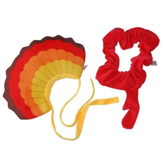 Midlee Turkey Beard & Tail Thanksgiving Dog Costume image {4}