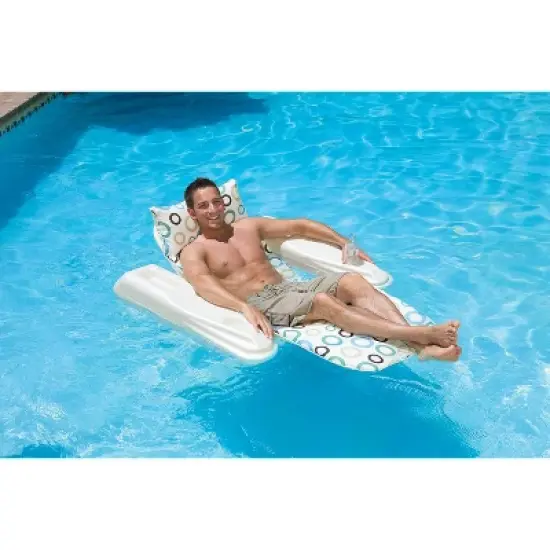 Poolmaster Swimming Pool Adjustable Floating Chaise Lounge - Rio Sun/Mod Dots image {2}