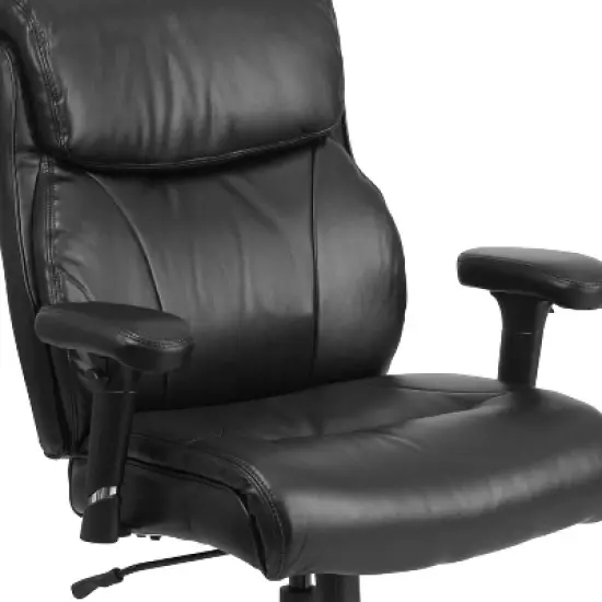 Flash Furniture HERCULES Series Big & Tall 400 lb. Rated Swivel Ergonomic Task Office Chair with Clean Line Stitching and Adjustable Arms image {4}
