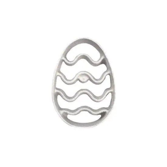 O'Creme Rosette-Iron Mold, Cast Aluminum Egg Shape image {1}