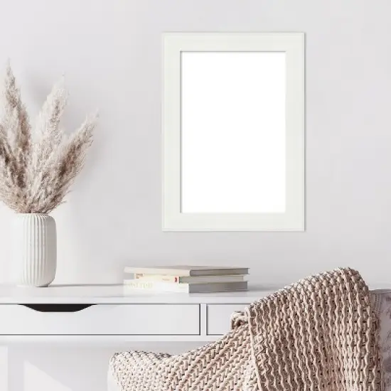 Amanti Art Vanity White Narrow Framed Dry Erase Magnetic Board image {7}