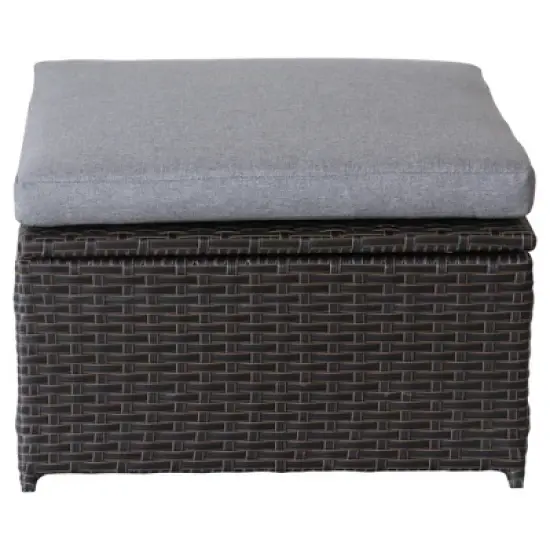 Northlight 4-Piece Savannah Resin Wicker Outdoor Patio Modular Sectional Set with Cushions image {7}