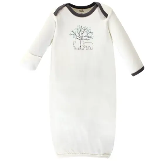 Touched by Nature Baby Organic Cotton Long-Sleeve Gowns 3pk, Birch Tree, 0-6 Months image {3}
