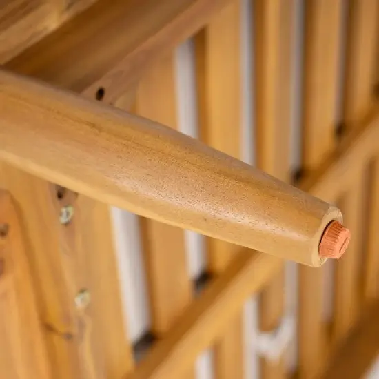 Scott Living Sacova Outdoor Acacia Wood 3-Seater Sofa, Teak Finish Frame with Beige Cushion image {6}