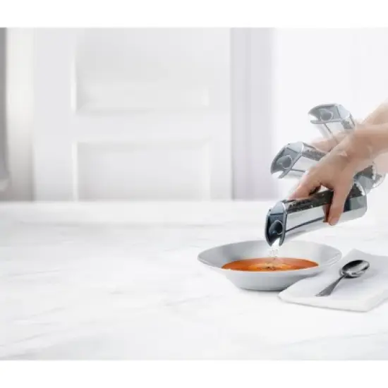 Trudeau 8" Graviti Plus Pepper Mill Chrome Finish image {4}