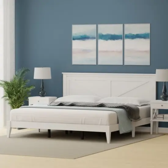 Glenwillow Home Farmhouse Solid Wood Platform Bed image {1}