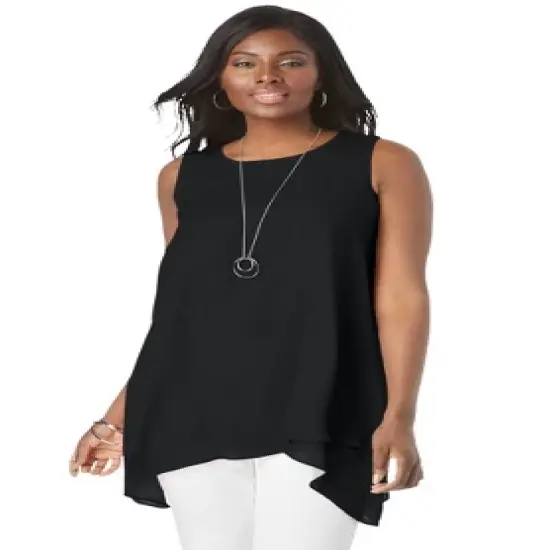 Jessica London Women&rsquo;s Plus Size Crinkled Tunic image {3}