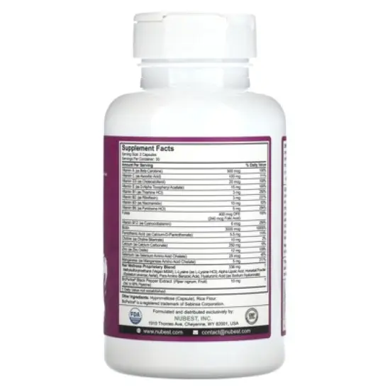 NuBest Hair Xtra, 60 Vegetarian Capsules image {1}