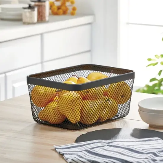 Metal Mesh Pantry Basket for Kitchen Storage image {1}