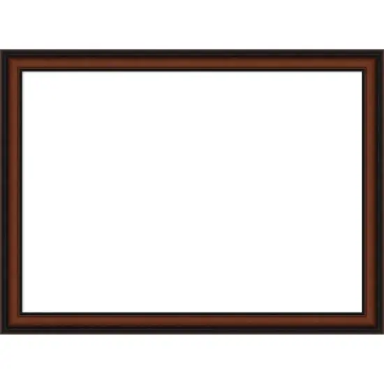 Amanti Art Cyprus Walnut Narrow Framed Dry Erase Magnetic Board image {14}