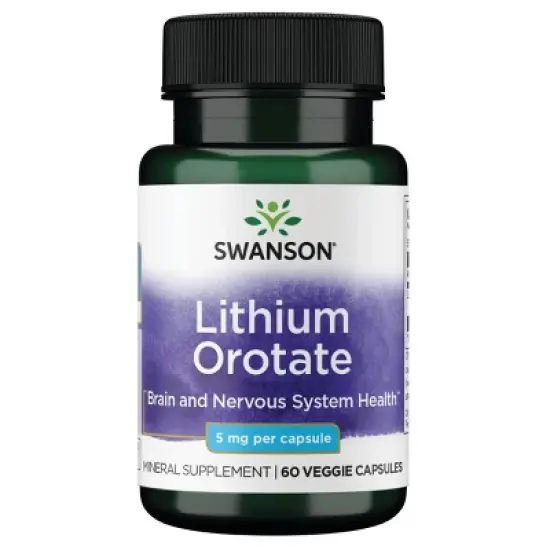 Swanson Mineral Supplements Lithium Orotate 5 mg Capsules 60ct image {6}