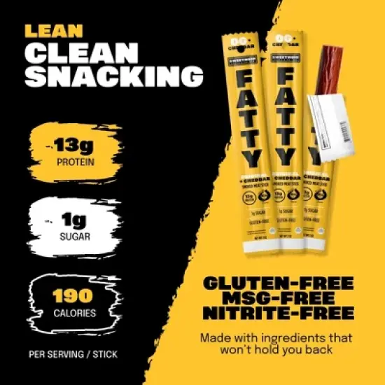 Fatty OG Cheddar Meat Stick - 2oz image {5}