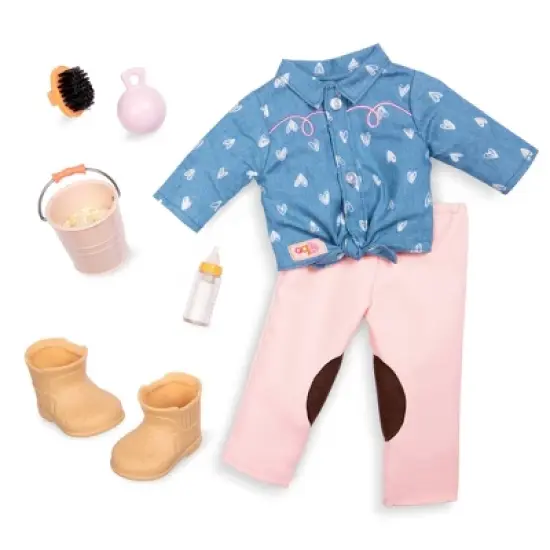 Our Generation 18" Equestrian Doll & Horse Set - Daveen with Foal image {3}