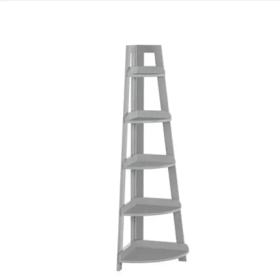 Kids' 5 Tier Corner Ladder Shelf - RiverRidge Home image {1}