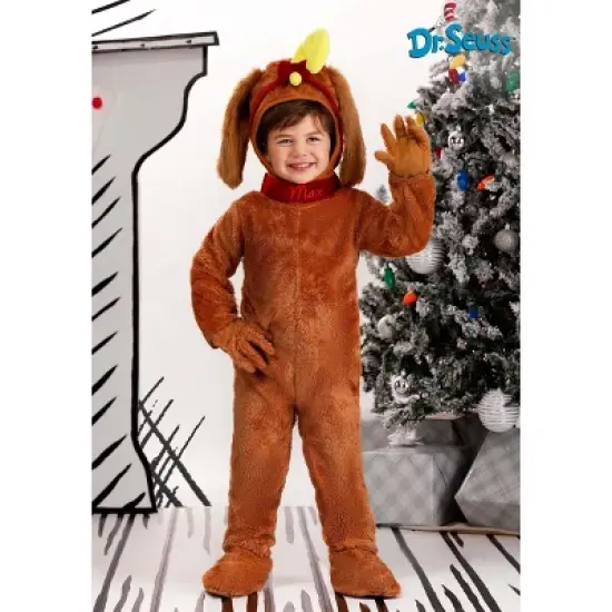 HalloweenCostumes.com Kids Dr. Seuss Max Halloween Costume for Toddlers image {2}