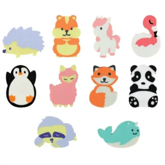 Adorable Mini Animal Erasers (25 Pack) - Fun for School Prizes image {1}