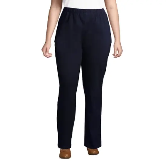 Lands' End Women's Sport Knit High Rise Elastic Waist Pull On Pants image {11}