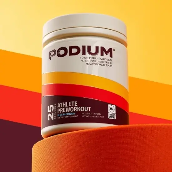 Podium Nutrition Athlete Pre-Workout Energy Drink - Blue Raspberry - 8.57oz/25 Servings image {2}