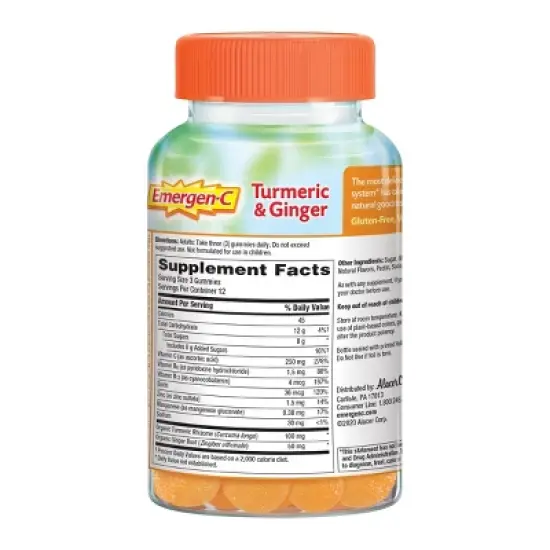 Emergen-C Turmeric & Ginger Gummy - 36ct image {8}