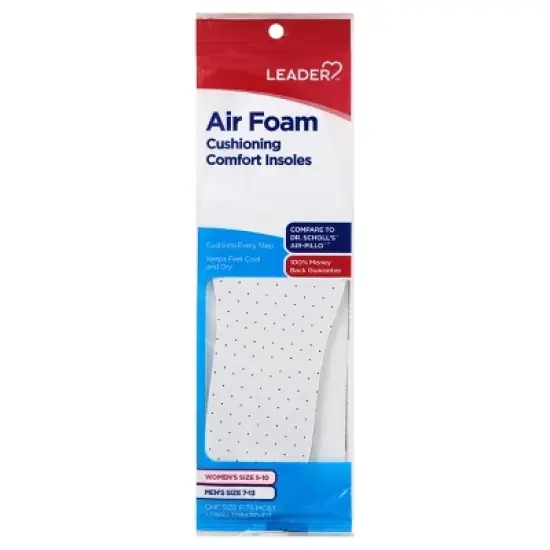 Leader Air Foam Unisex Cushioning Comfort Insoles 1 Pair image {6}