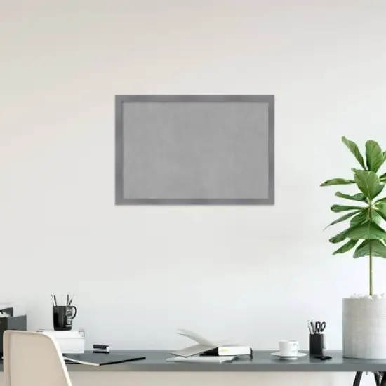 38"x26" Edwin Framed Magnetic Board Gray - Amanti Art image {6}