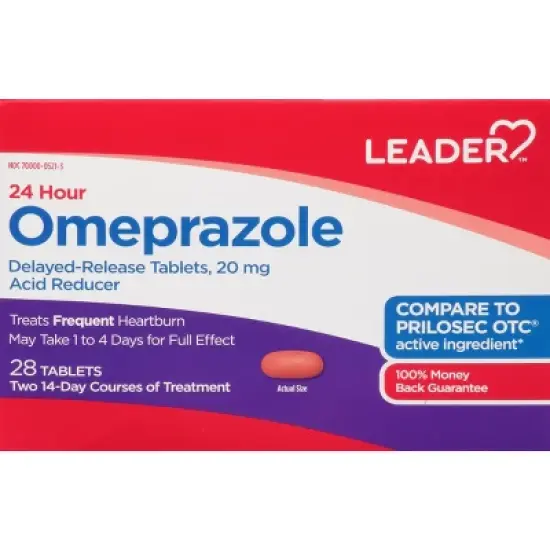 Leader Tablets 20 mg Omeprazole 28 ea image {3}